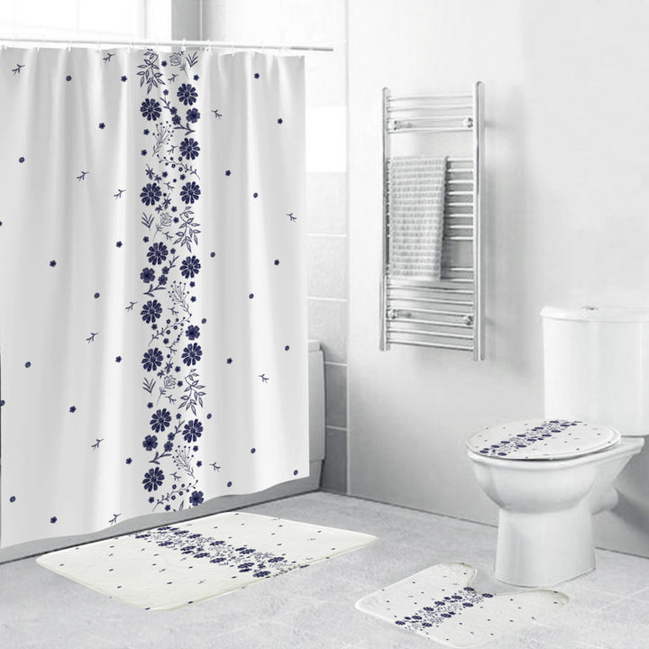 Floral-Patterned Bathroom Accessory Set Bowlift