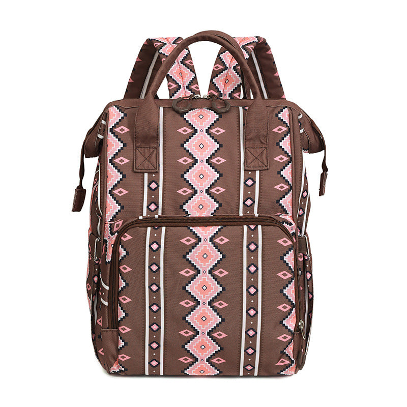 Geometric Patterned Travel Backpack