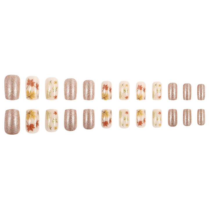 Artistic Autumn-Themed Press-On Nails Bowlift