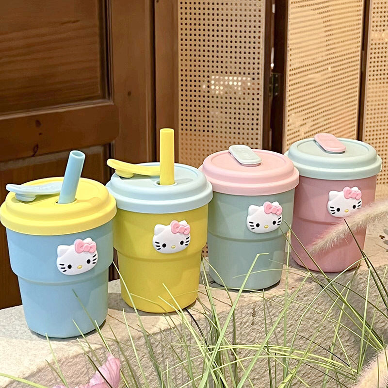 Women's reusable drinking cups with safe straw Bowlift