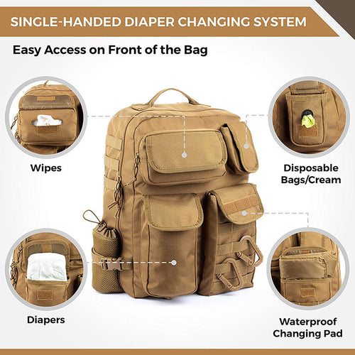 Multi-Functional Diaper Changing Backpack Bowlift