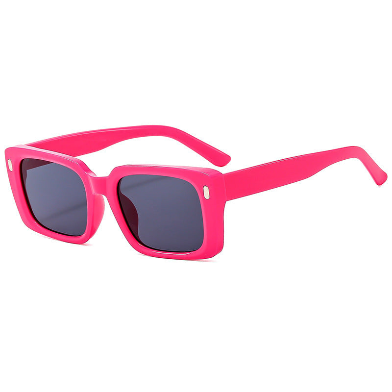 Women's Fashion Square Sunglasses with Matt Frame and UV Protection Bowlift