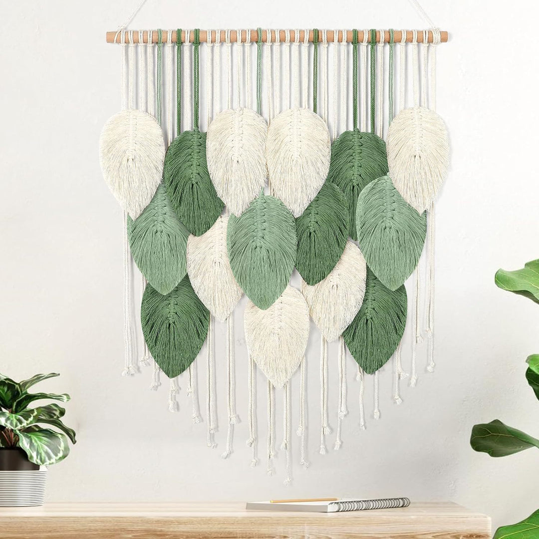 Macrame Leaf Wall Hanging Tapestry Bowlift