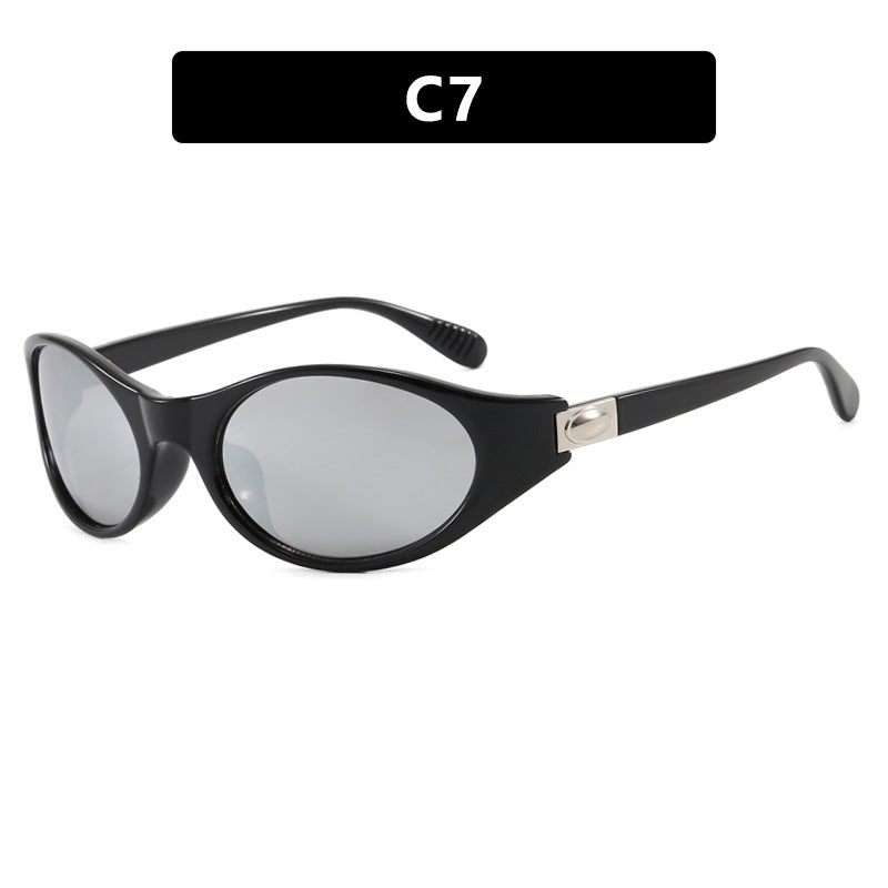 Ladies stylish sunglasses in elegant oval design with protective UV filter Bowlift