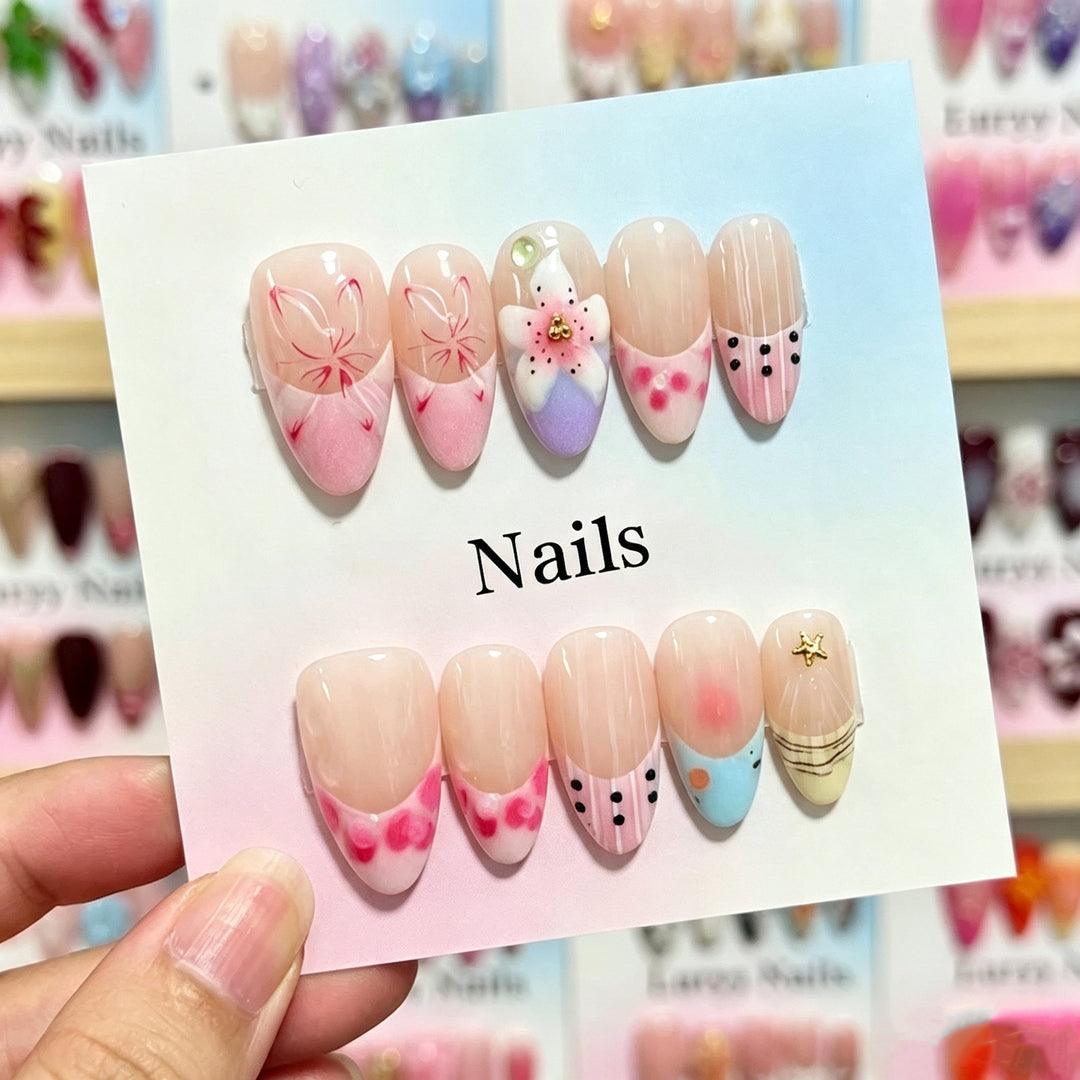 Playful Artisanal Press-On Nails Bowlift