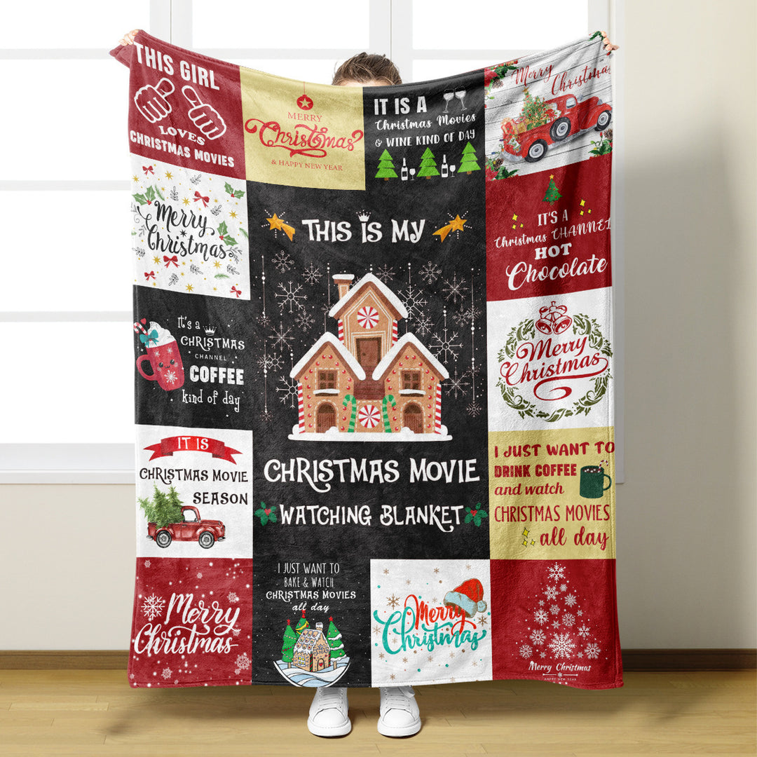Christmas-Themed Throw Blanket