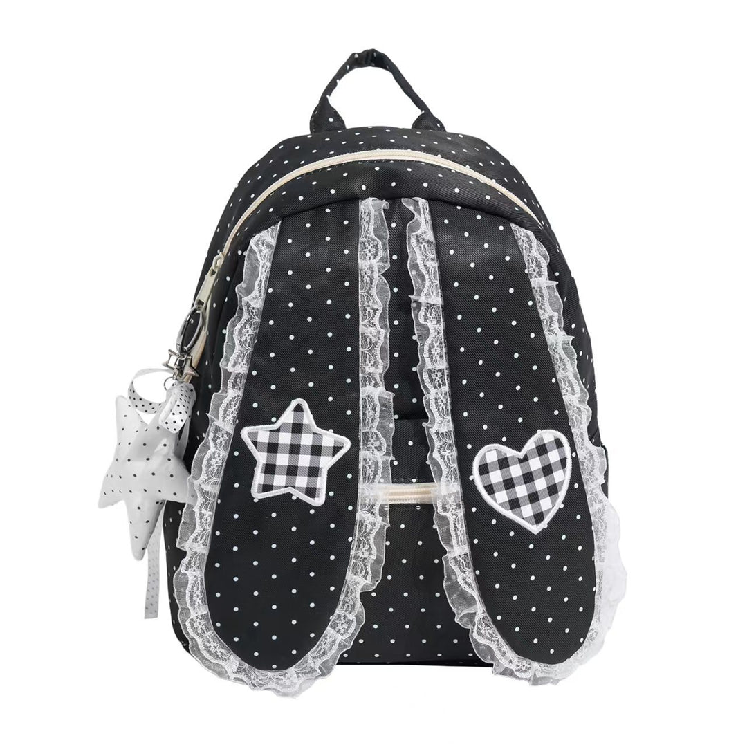 Backpack with Playful Design and Charming Applications Bowlift