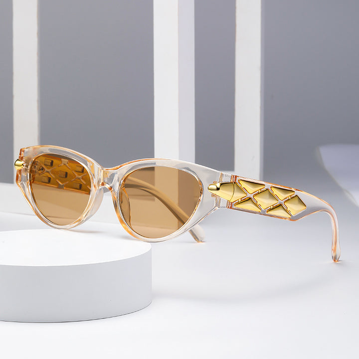 Women's Cat-Eye Sunglasses with Luxurious Accents and Unique Design Bowlift