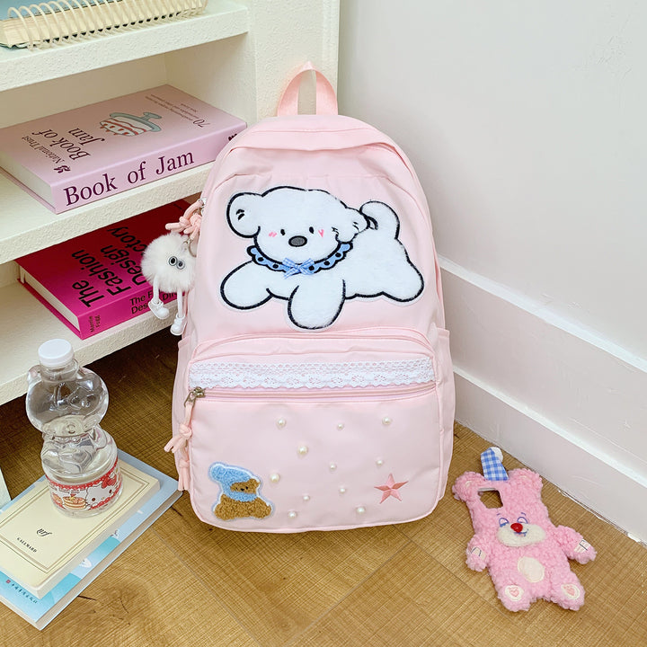 Cute Cartoon Character Print Backpack Bowlift