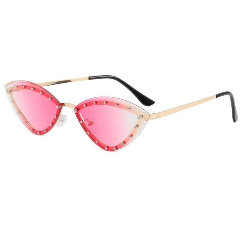 Women's Cat-Eye Sunglasses with Glitter Details Bowlift