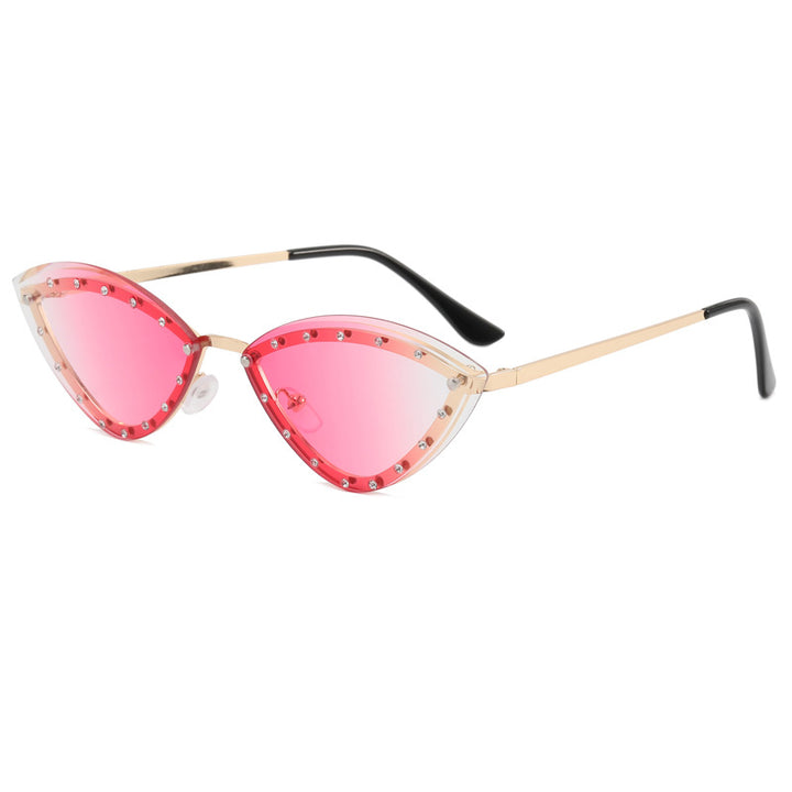 Women's Cat-Eye Sunglasses with Glitter Details Bowlift
