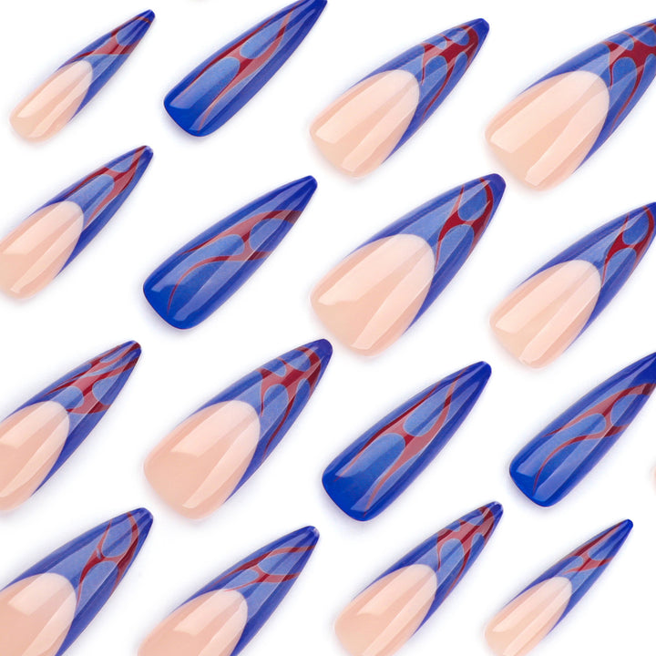 Artful stiletto nails with colorful designs and creative accents Bowlift