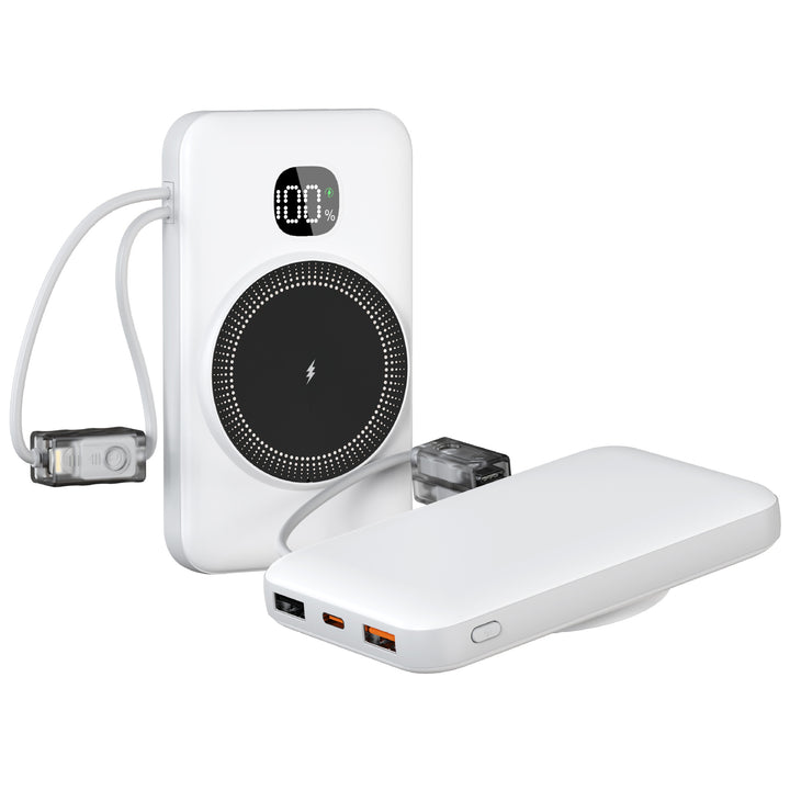 Portable power bank with integrated inductive fast charging function and LED charging status indicator Bowlift
