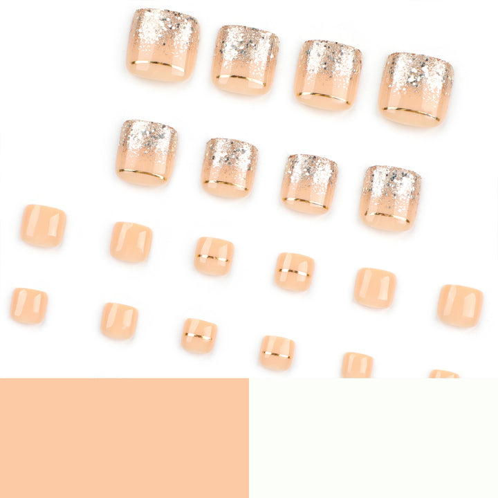 Elegant Artistic Nail Art with Glitter and Gold Accents Bowlift