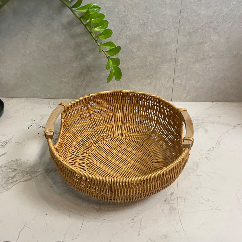 Decorative Wicker Storage Basket Bowlift