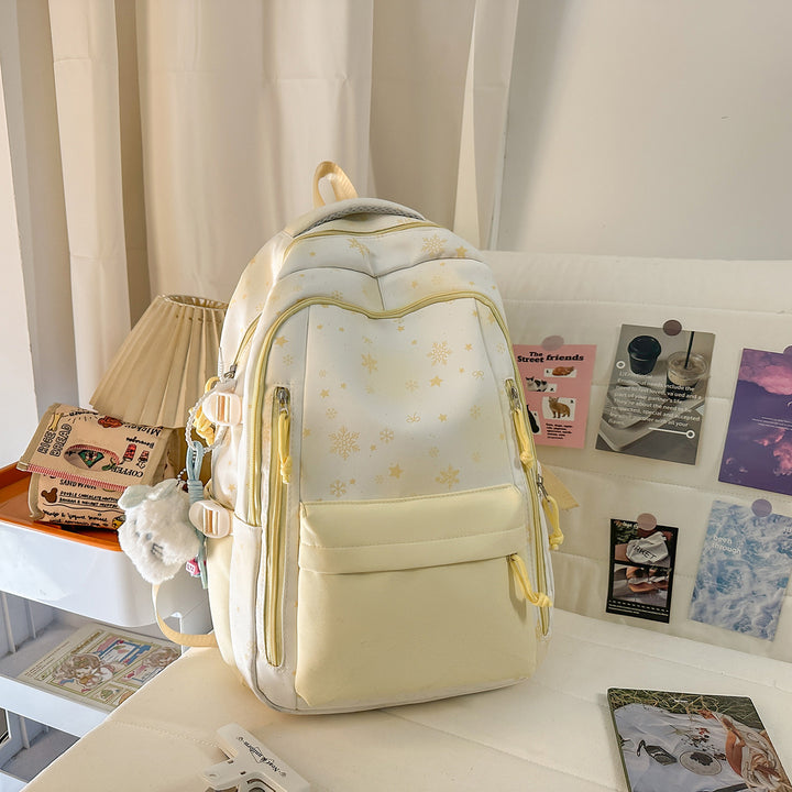 Backpack with Elegant, Floral Design and Many Compartments Bowlift