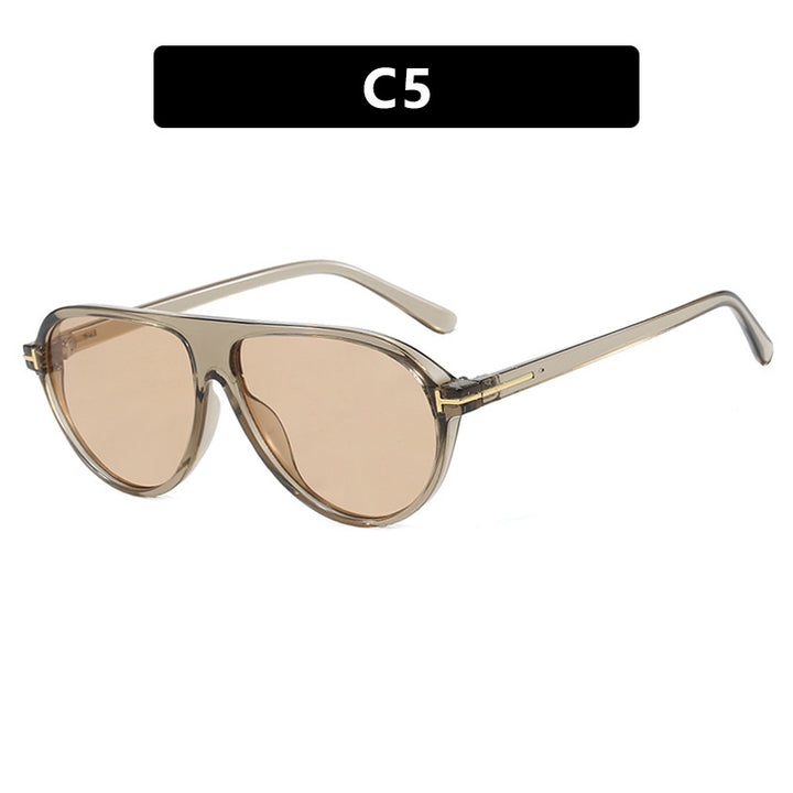 Women's trendy oversized sunglasses with elegant metal frame and UV protection Bowlift