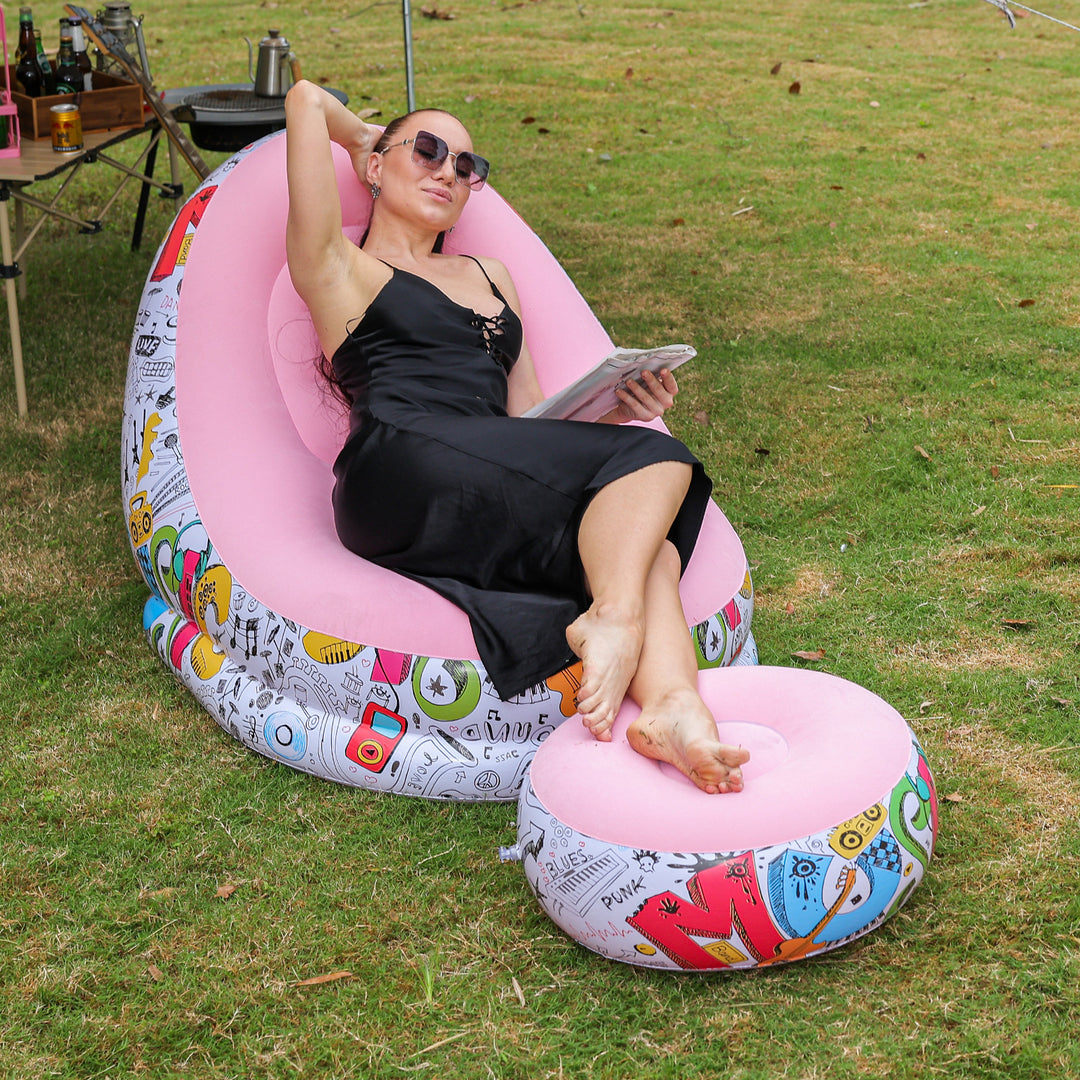 Women's Inflatable Comfort Sofa with Ergonomic Backrest Bowlift
