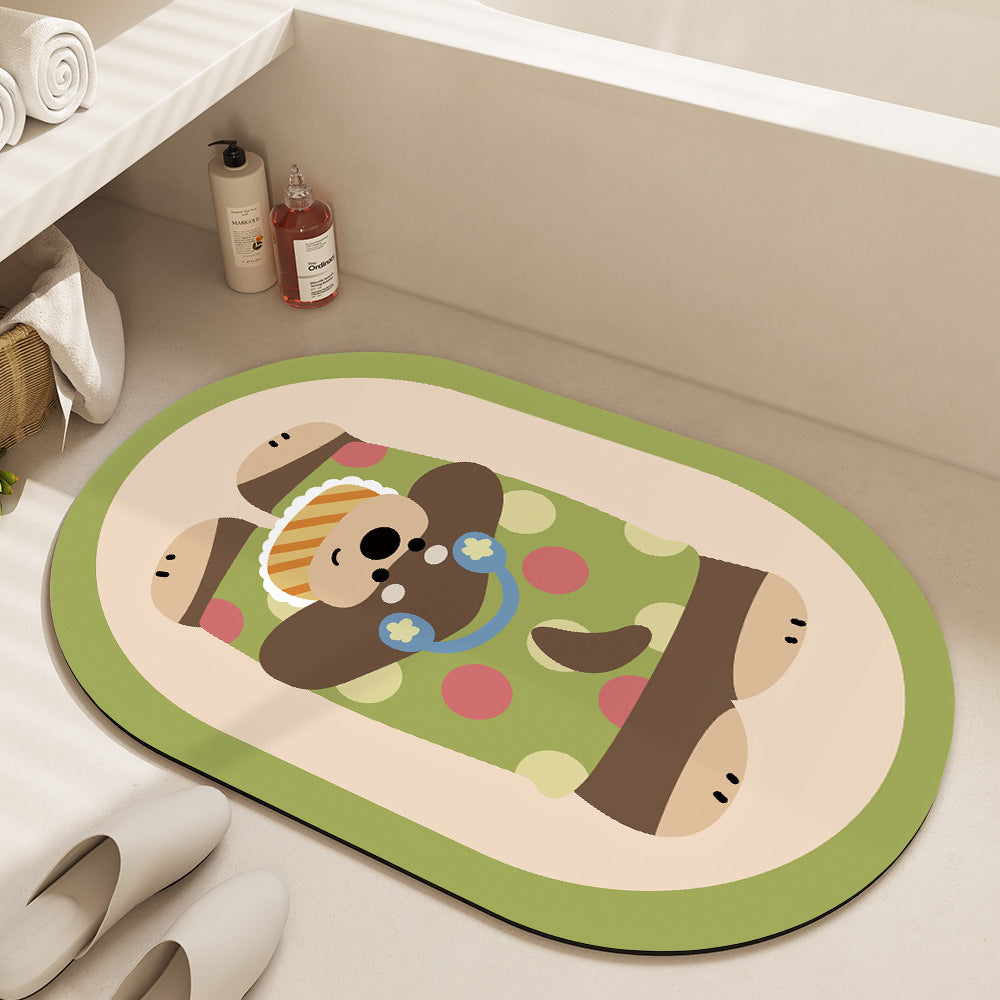 Plush Cartoon-Themed Area Mat