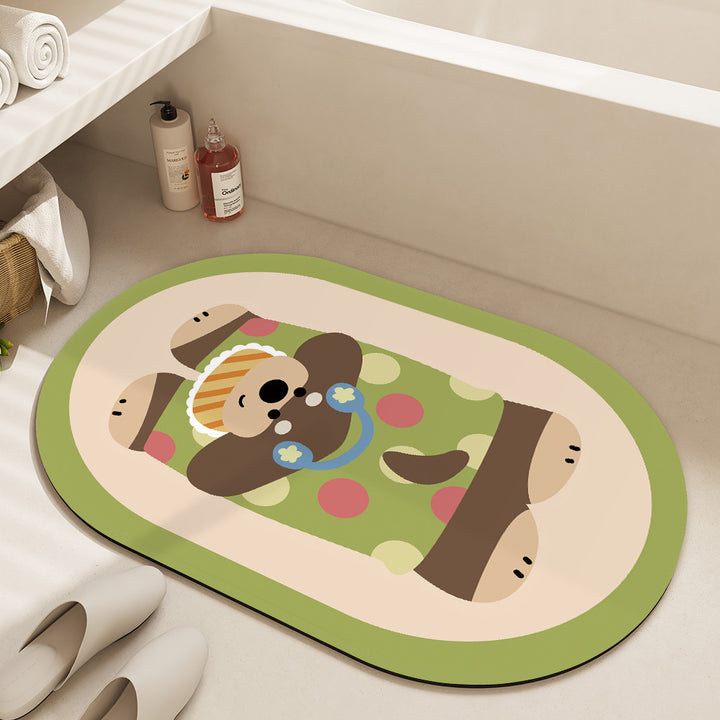 Plush Cartoon-Themed Area Mat