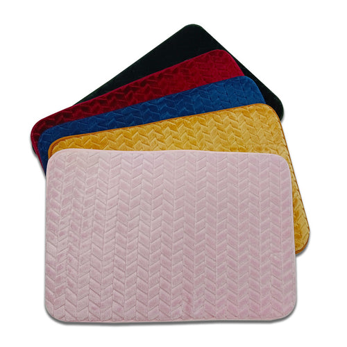 Velvet Textured Bathroom Mat Bowlift