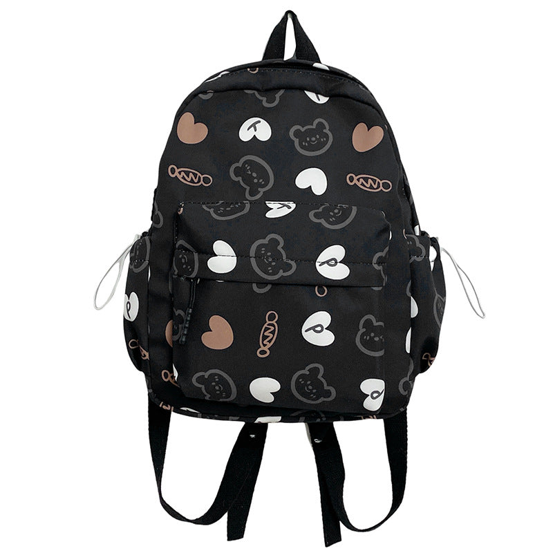 Cute Character Print School Backpack Bowlift
