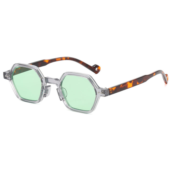 Women's Geometric Sunglasses in Modern Hexagon Design Bowlift