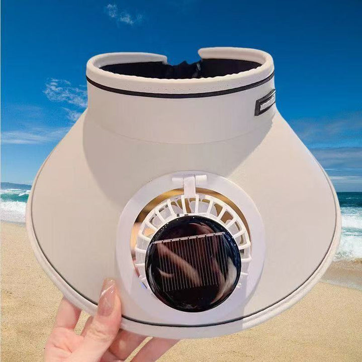 Sport Sun Visor with detachable front fan, adjustable headband and reflective piping Bowlift