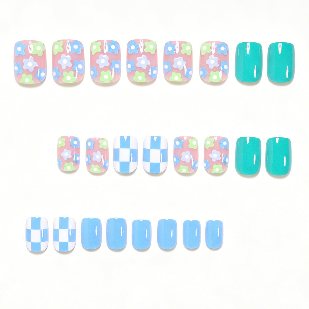 Creative Floral Press-On Nail Art Set Bowlift