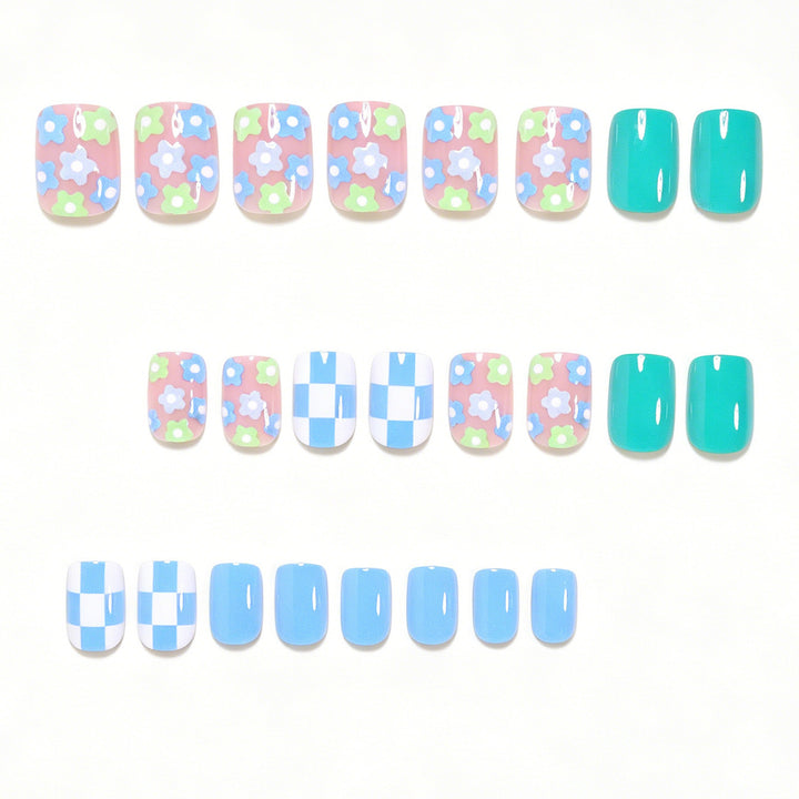Creative Floral Press-On Nail Art Set Bowlift