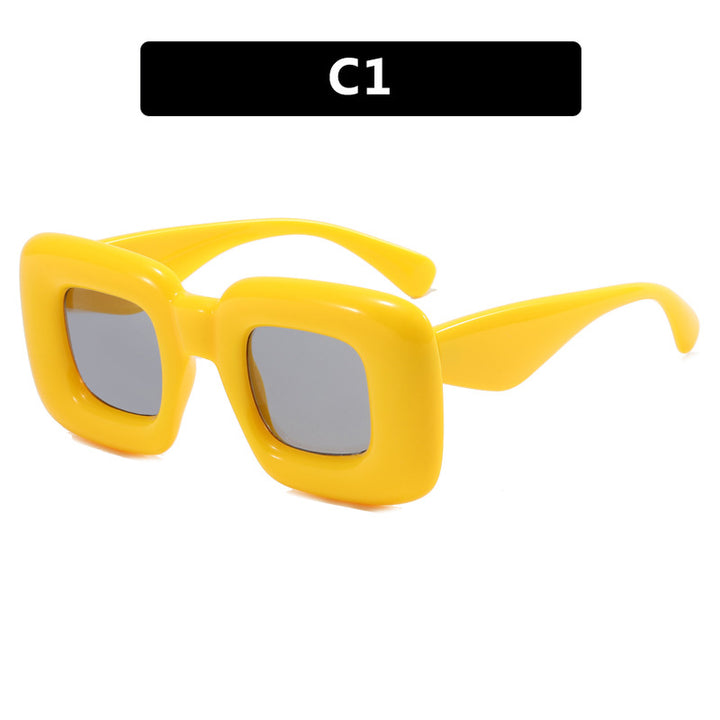 Women rectangular sunglasses with wide frame and protective UV filter Bowlift