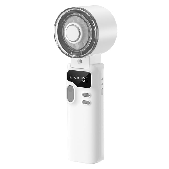 Cooling rechargeable handheld digital display tilt fan with silent brushless motor Bowlift