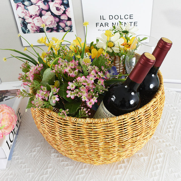 Home Storage Wicker Basket Bowlift