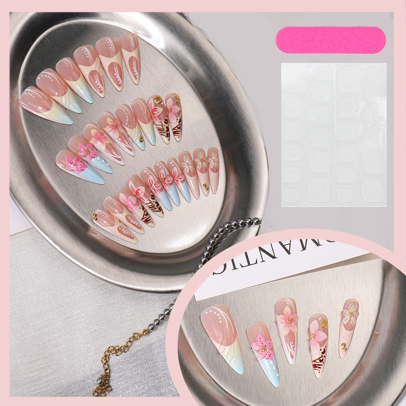 Floral Art Press-On Nail Tips Set Bowlift