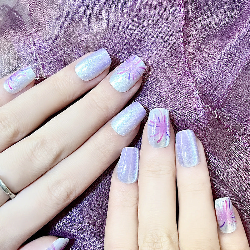 Floral Long Stiletto Press-On Nails Bowlift