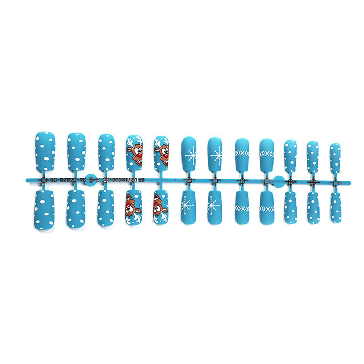 Creative Christmas Art Nail Set with Cheerful Reindeer Design Bowlift