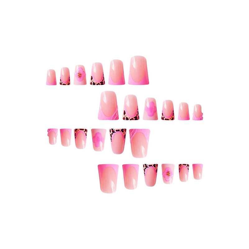 Floral Design Press-On Nail Set Bowlift