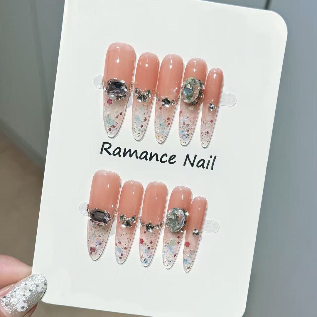 Elegant Press-On Nail Set Bowlift