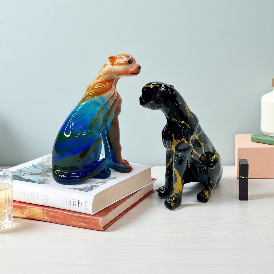 Decorative Dog Sculpture Bowlift