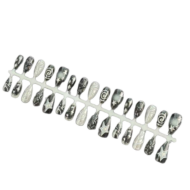 Artistic Black Nail Tips Set Bowlift