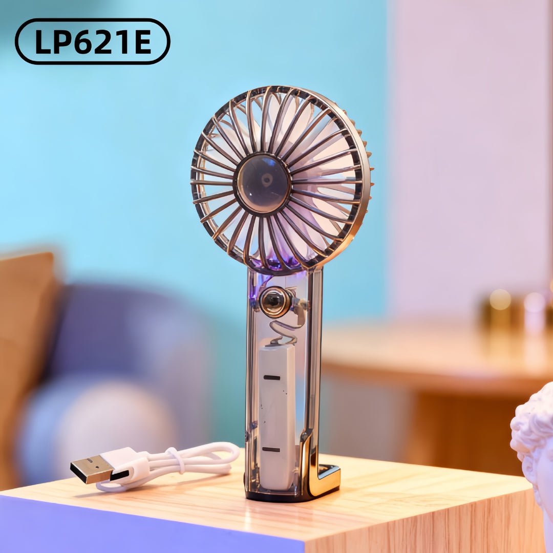 Women's Portable USB Hand Fan with Ergonomic Handle Bowlift