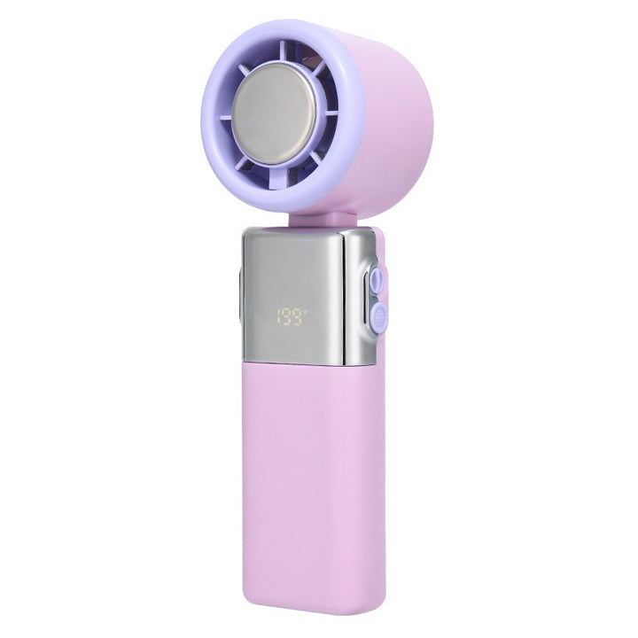 Women's portable hand fan with intelligent digital display Bowlift