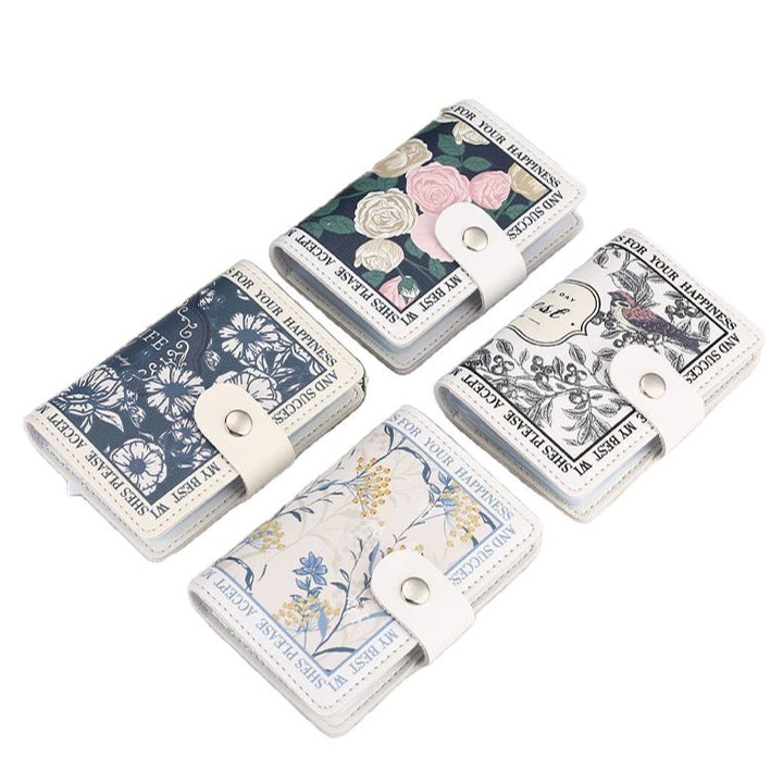 Floral Design Compact Wallet Bowlift