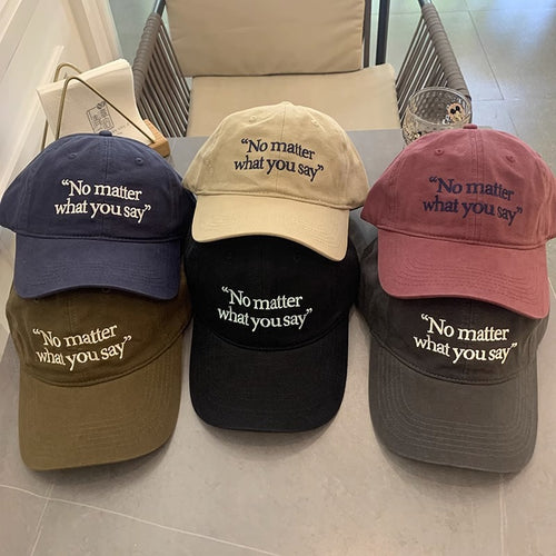Women's Embroidered Motivational Phrase Baseball Cap Bowlift