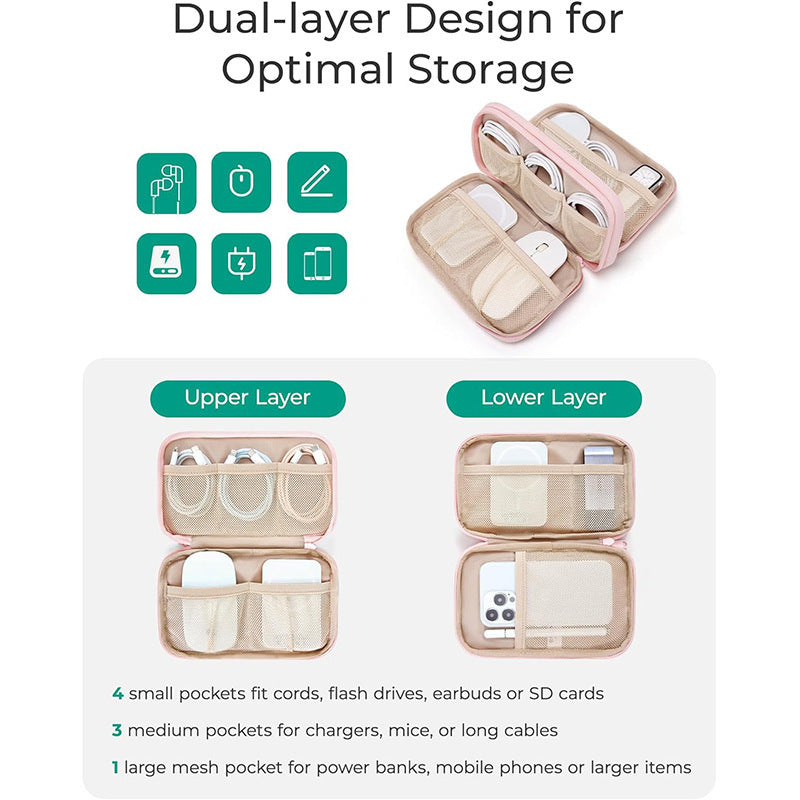 Multifunctional Electronics Organizer Bag Bowlift