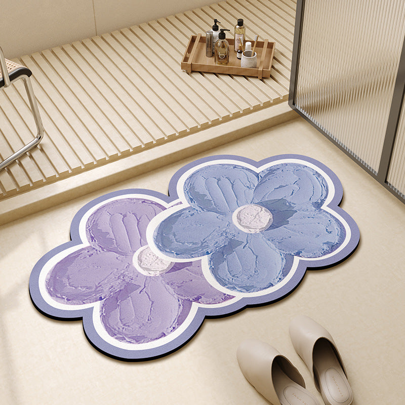 Floral Shape Bathroom Mat