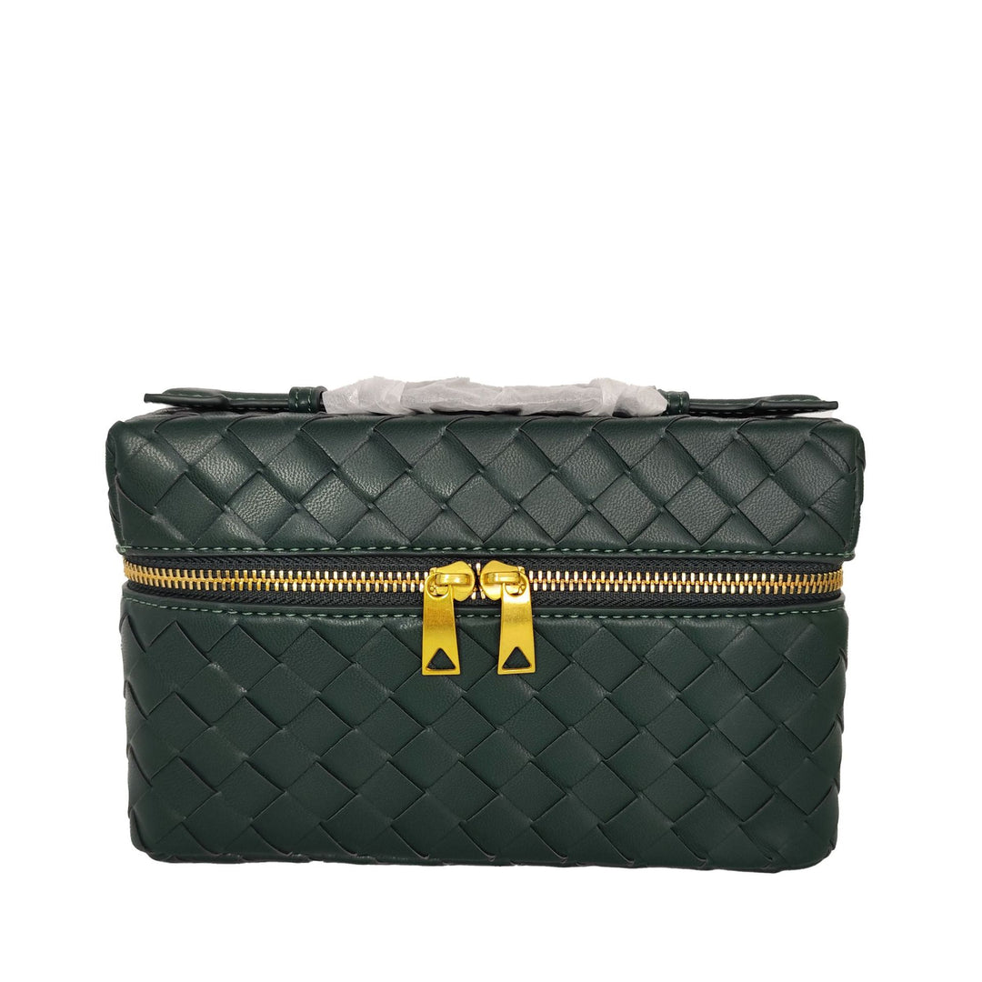Woven Leather Cosmetic Case Bowlift