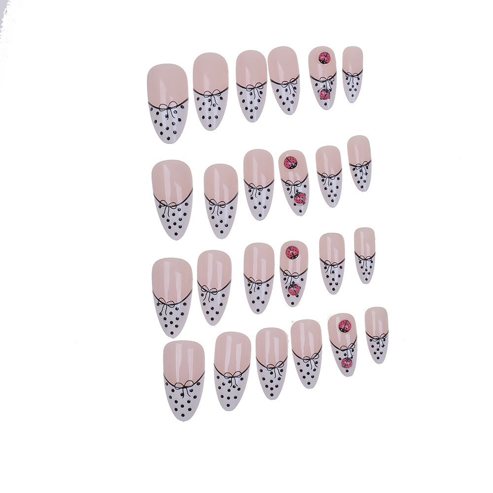 Elegant Artistic Press-On Nail Set Bowlift