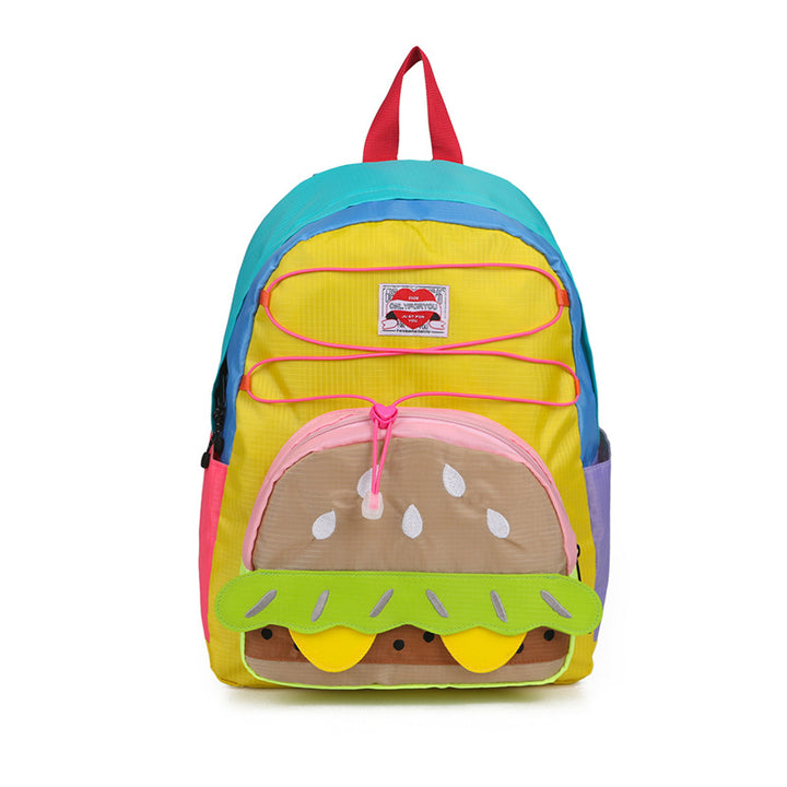 Whimsical Hamburger-Themed Backpack Bowlift