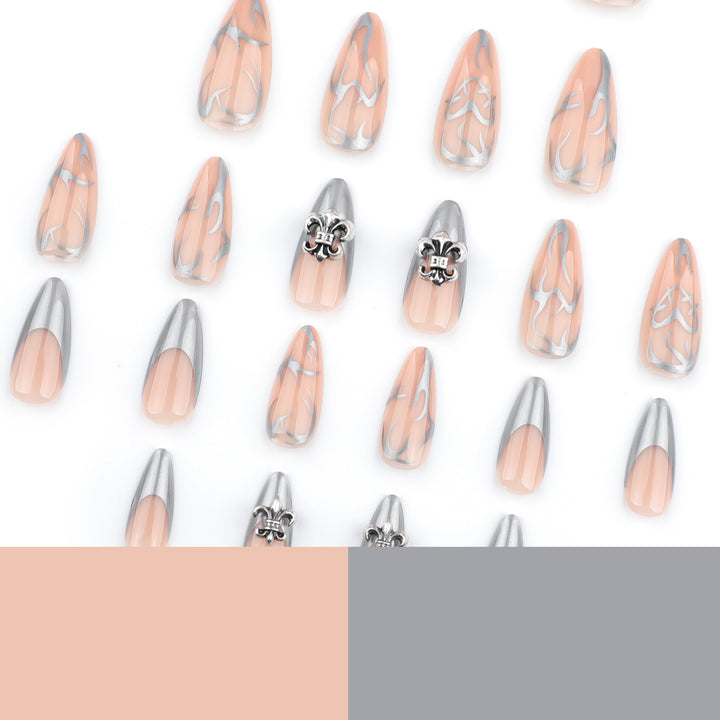 Artful stiletto nails with elegant accents Bowlift